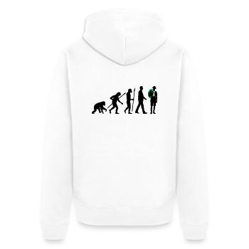 evolution_pfadfinder_2016_b_2c - Unisex Premium Bio Zip Hoodie - Weiß - Hinten - Thijin (182cm)