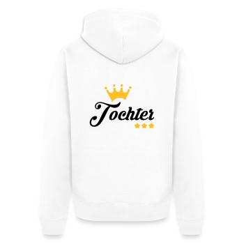 Sohn / Tochter / Familie / Mädchen - Unisex Premium Bio Zip Hoodie - Weiß - Hinten - Thijin (182cm)
