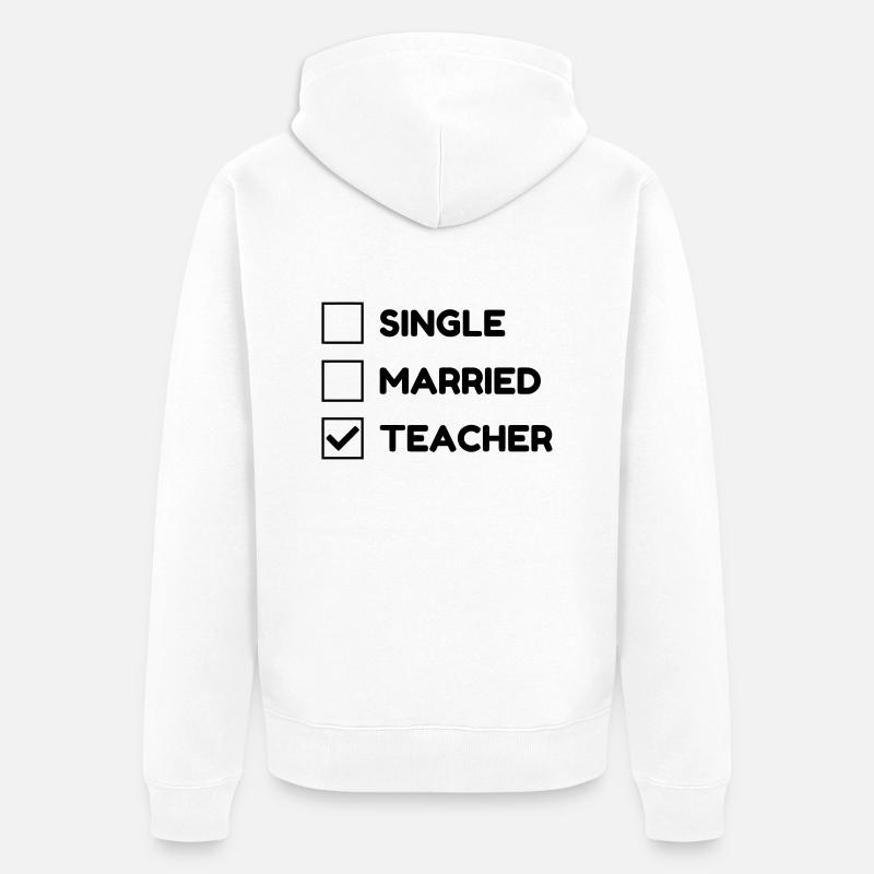 Ecole / Prof / Instit / Professeur / Maîtresse - Veste à capuche bio Premium Unisexe - blanc