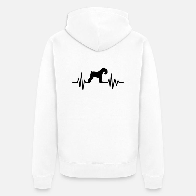 Kerry Blue Terrier - Veste à capuche bio Premium Unisexe - blanc