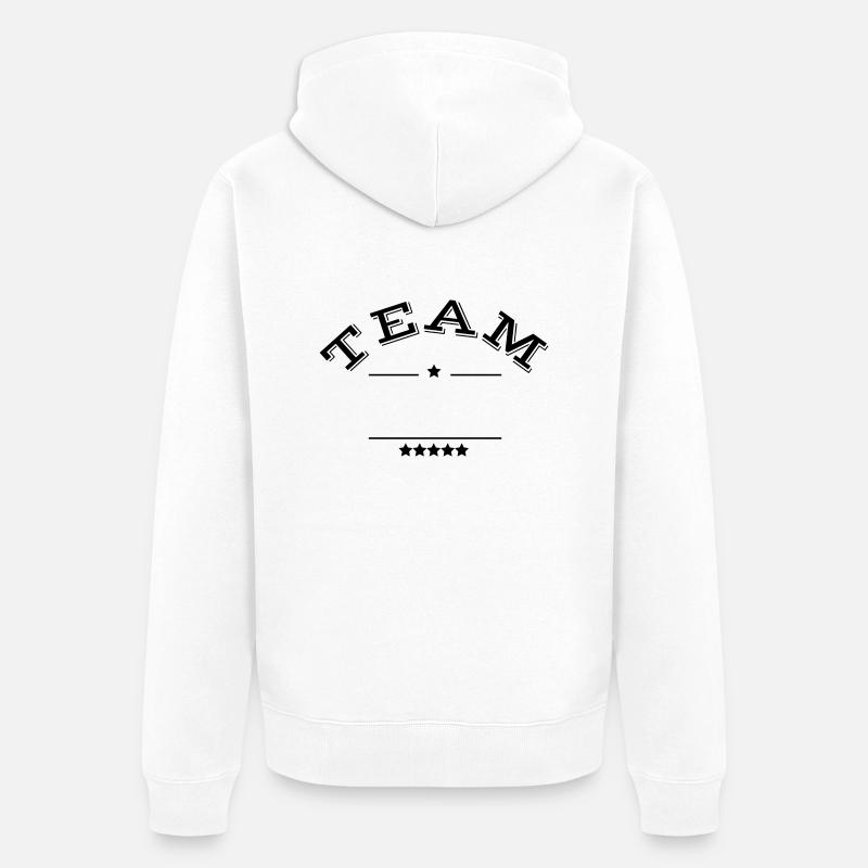 Team Gruppe Mitarbeiter Staff - Unisex Premium Bio Zip Hoodie - Weiß