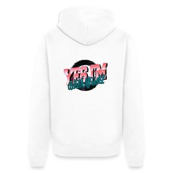 cool analyst awesome computer science - Unisex Premium Bio Zip Hoodie - Weiß - Hinten - Thijin (182cm)