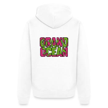 Grand océan - Veste à capuche bio Premium Unisexe - blanc - Dos - Thijin (182cm)