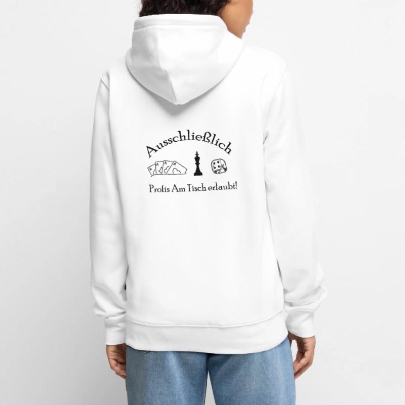 boardgame chess backgammon game night Unisex Premium Bio Zip Hoodie