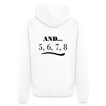 Danse Musique de danse - Veste à capuche bio Premium Unisexe - blanc - Dos - Thijin (182cm)