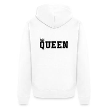 reine - Veste à capuche bio Premium Unisexe - blanc - Dos - Thijin (182cm)
