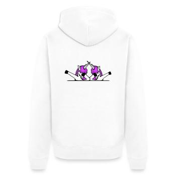 2 Licornes Dabbing Dab Danse Soirée Pose Geste Équipe - Veste à capuche bio Premium Unisexe - blanc - Dos - Thijin (182cm)