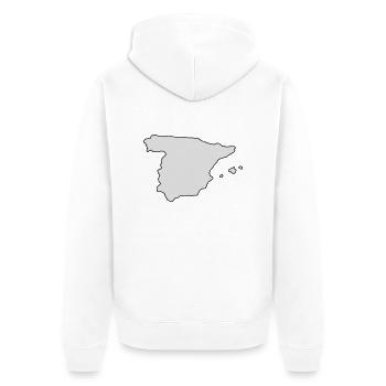 spain,spanien,espania - Unisex Premium Bio Zip Hoodie - Weiß - Hinten - Thijin (182cm)
