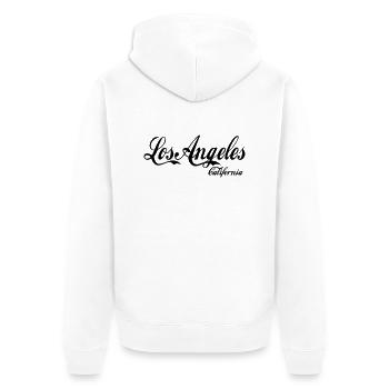 Los Angeles Californie - Veste à capuche bio Premium Unisexe - blanc - Dos - Thijin (182cm)