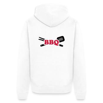 BBQ - Veste à capuche bio Premium Unisexe - blanc - Dos - Thijin (182cm)