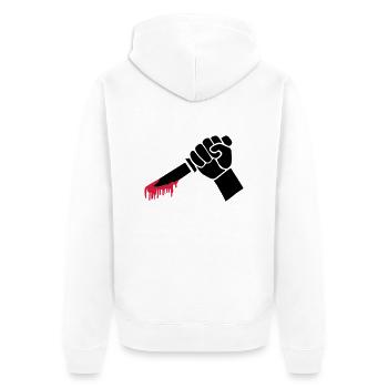 Couteau sanglant - Veste à capuche bio Premium Unisexe - blanc - Dos - Thijin (182cm)