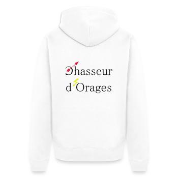 chasseur d'orages - Veste à capuche bio Premium Unisexe - blanc - Dos - Thijin (182cm)