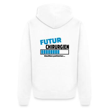 futur chirurgien - Veste à capuche bio Premium Unisexe - blanc - Dos - Thijin (182cm)