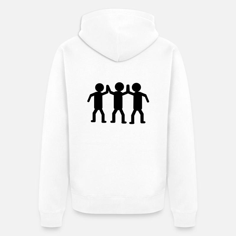 winner victory sieger - Unisex Premium Bio Zip Hoodie - Weiß