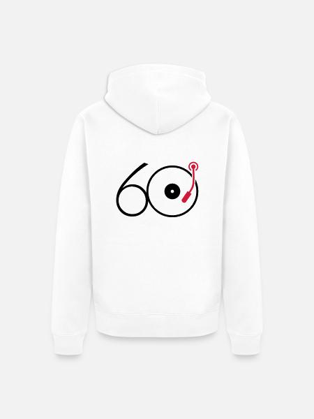 Musik der 60er - Unisex Premium Bio Zip Hoodie - Weiß
