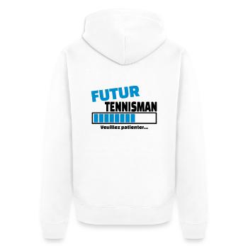 futur tennisman - Veste à capuche bio Premium Unisexe - blanc - Dos - Thijin (182cm)