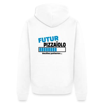 futur pizzaïolo - Veste à capuche bio Premium Unisexe - blanc - Dos - Thijin (182cm)