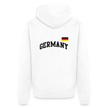 Drapeau de l’Allemagne - Allemagne Allemagne - Veste à capuche bio Premium Unisexe - blanc - Dos - Thijin (182cm)