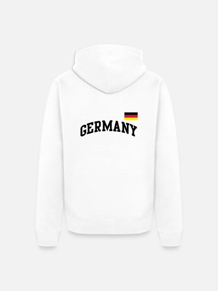 Drapeau de l’Allemagne - Allemagne Allemagne - Veste à capuche bio Premium Unisexe - blanc