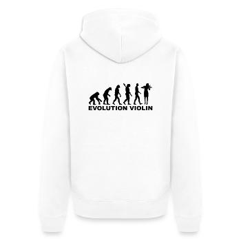 Geige - Unisex Premium Bio Zip Hoodie - Weiß - Hinten - Thijin (182cm)