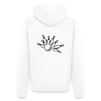 Jeu de quilles - Veste à capuche bio Premium Unisexe - blanc - Dos - Thijin (182cm)