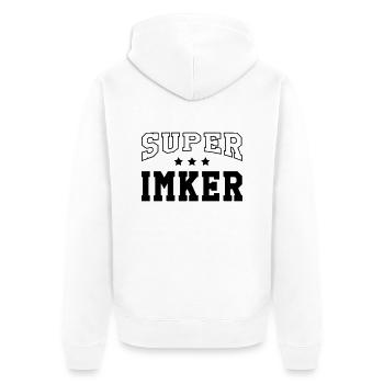 Imker / Biene / Honig / Natur / Bio / Grün / Bauer - Unisex Premium Organic Zip Hoodie - white - Back - Thijin (182cm)