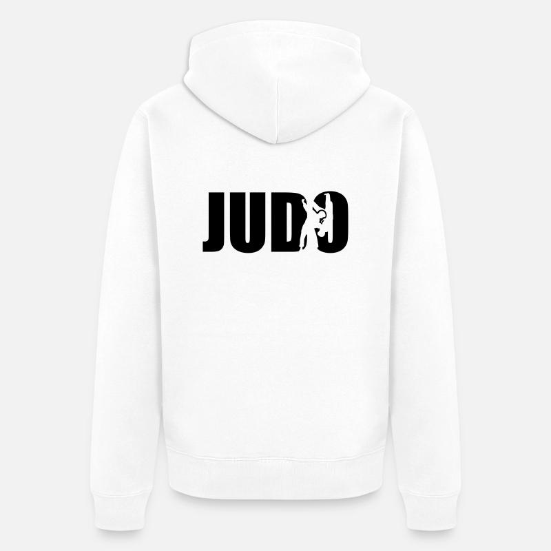 Judo - Unisex Premium Bio Zip Hoodie - Weiß