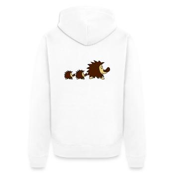 doux petit hérisson mignon - Veste à capuche bio Premium Unisexe - blanc - Dos - Thijin (182cm)