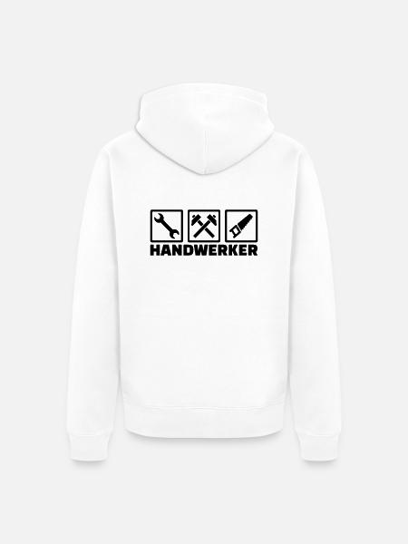 Handwerker - Unisex Premium Bio Zip Hoodie - Weiß