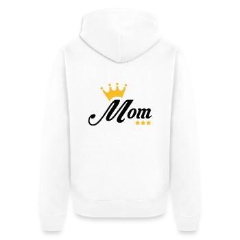 Muttertag / Mama / Mutter / Mutti / Mother's day - Unisex Premium Bio Zip Hoodie - Weiß - Hinten - Thijin (182cm)