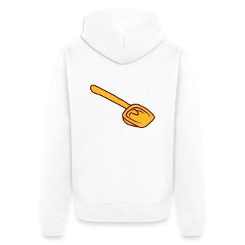 yellow shovel sandbox toy shovel eime - Unisex Premium Organic Zip Hoodie - white - Back - Thijin (182cm)