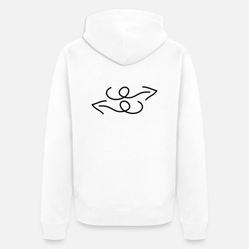 pfeile - Veste à capuche bio Premium Unisexe - blanc