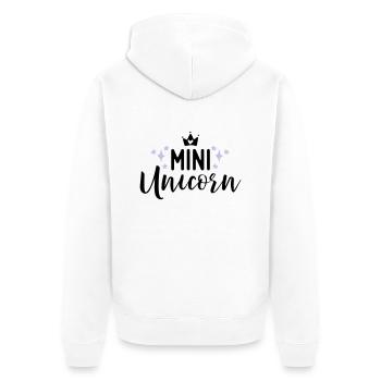 Unicorn - Unisex Premium Bio Zip Hoodie - Weiß - Hinten - Thijin (182cm)