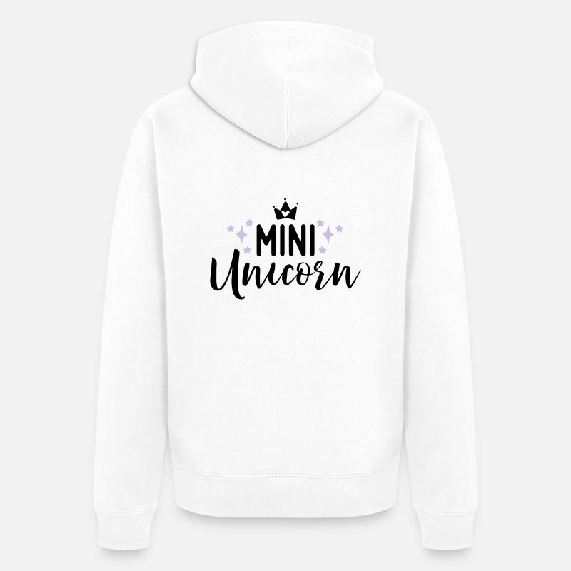Unicorn - Unisex Premium Bio Zip Hoodie - Weiß