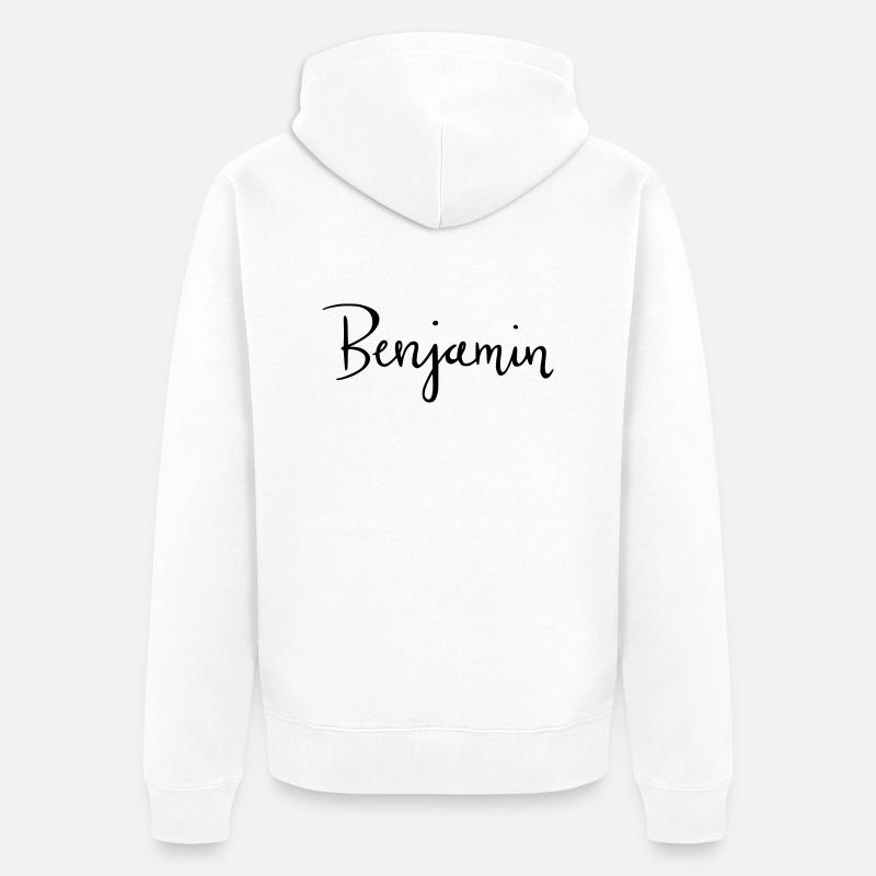Benjamin - Veste à capuche bio Premium Unisexe - blanc