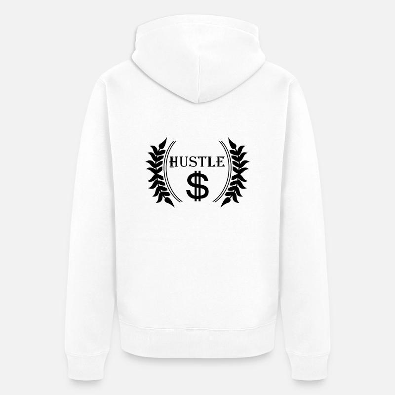 Hustle - Veste à capuche bio Premium Unisexe - blanc