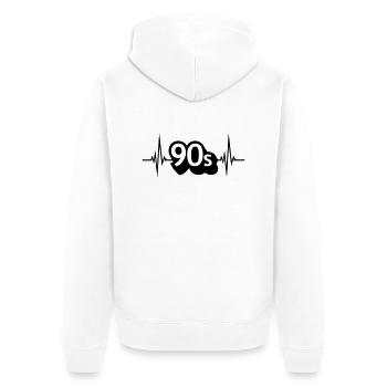 Puls 90s Enfant - Veste à capuche bio Premium Unisexe - blanc - Dos - Thijin (182cm)