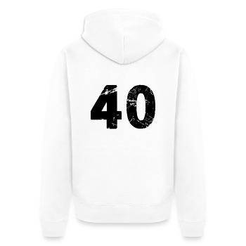 40 - Veste à capuche bio Premium Unisexe - blanc - Dos - Thijin (182cm)