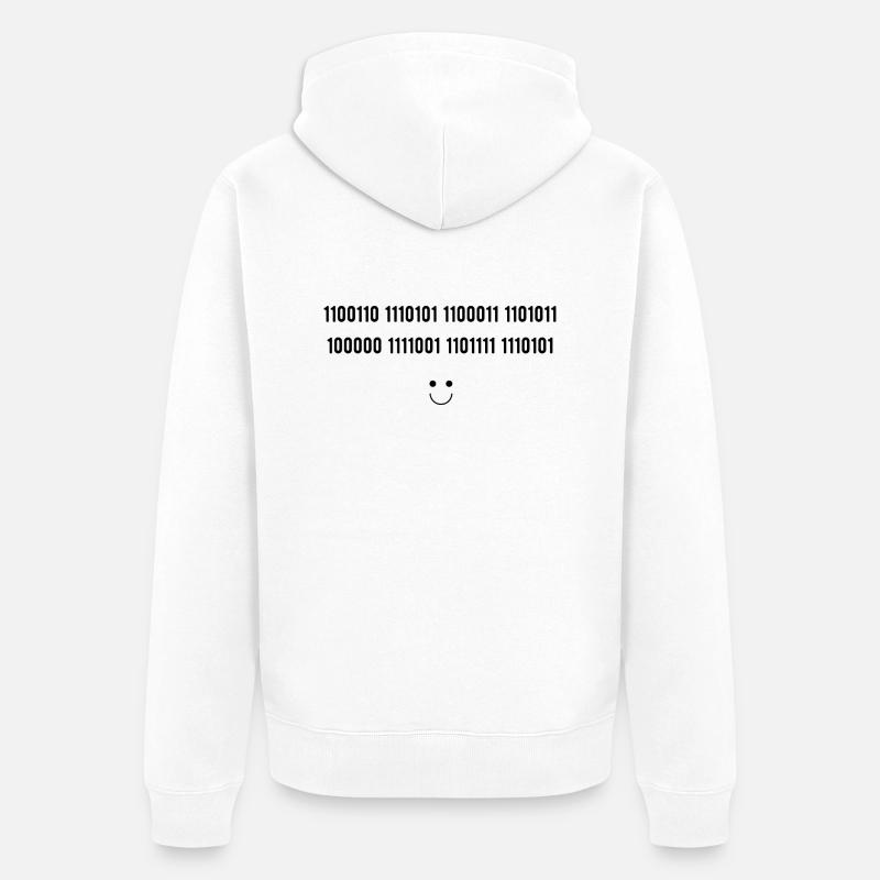 Secret Code - Veste à capuche bio Premium Unisexe - blanc