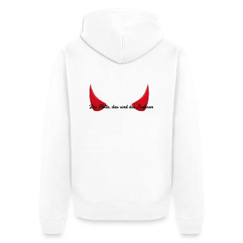 Die Hölle, dass sind die Anderen - Unisex Premium Bio Zip Hoodie - Weiß - Hinten - Thijin (182cm)