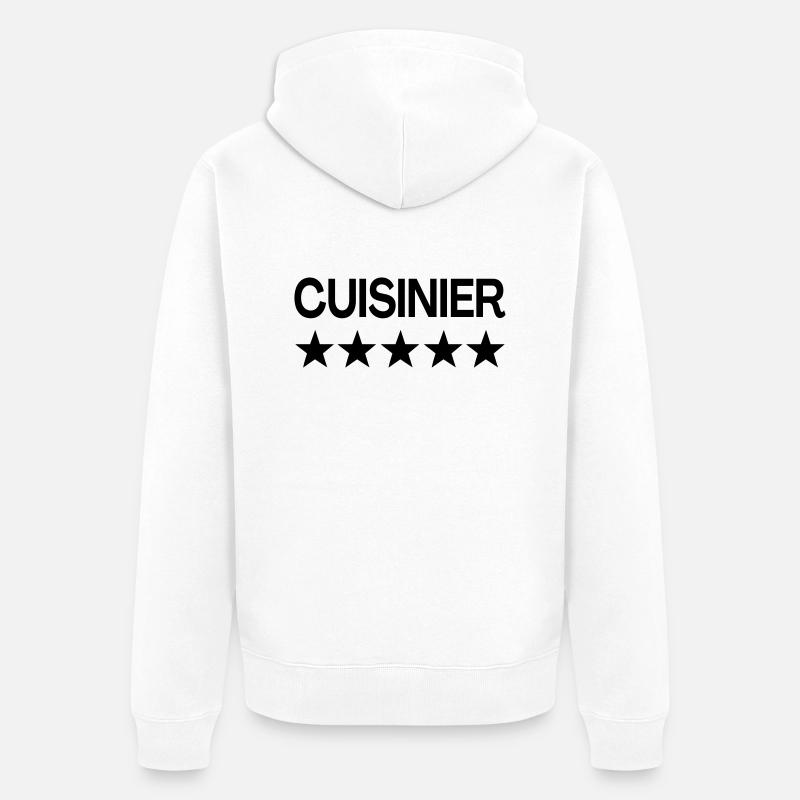 Cuisinier 5 Étoiles - Veste à capuche bio Premium Unisexe - blanc