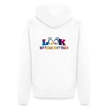 Stay Strong Positive Quote Cute Love Positivity - Unisex Premium Organic Zip Hoodie - white - Back - Thijin (182cm)