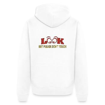 Restez fort Citation positive Mignon Amour Positivité - Veste à capuche bio Premium Unisexe - blanc - Dos - Thijin (182cm)