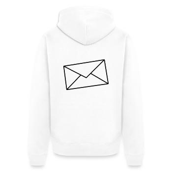 Letter - Unisex Premium Organic Zip Hoodie - white - Back - Thijin (182cm)