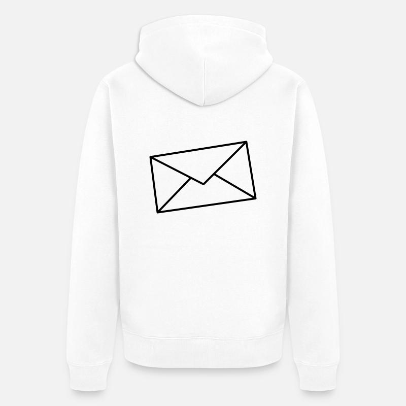 Lettre - Veste à capuche bio Premium Unisexe - blanc