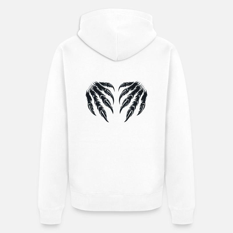 Griffes 2 - Veste à capuche bio Premium Unisexe - blanc