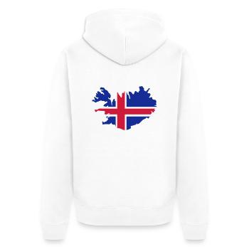 Islande Iceland Island - Veste à capuche bio Premium Unisexe - blanc - Dos - Thijin (182cm)