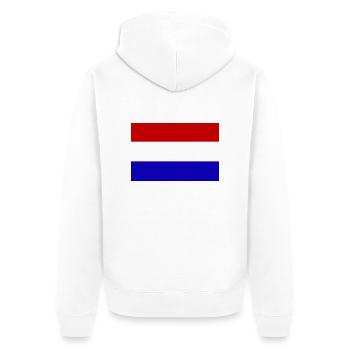 Pays-Bas, Pays-Bas, Pays-Bas, drapeau, drapeau - Veste à capuche bio Premium Unisexe - blanc - Dos - Thijin (182cm)