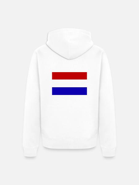Netherlands flag - Unisex Premium Organic Zip Hoodie - white