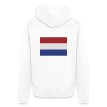 niederlande - Unisex Premium Organic Zip Hoodie - white - Back - Thijin (182cm)